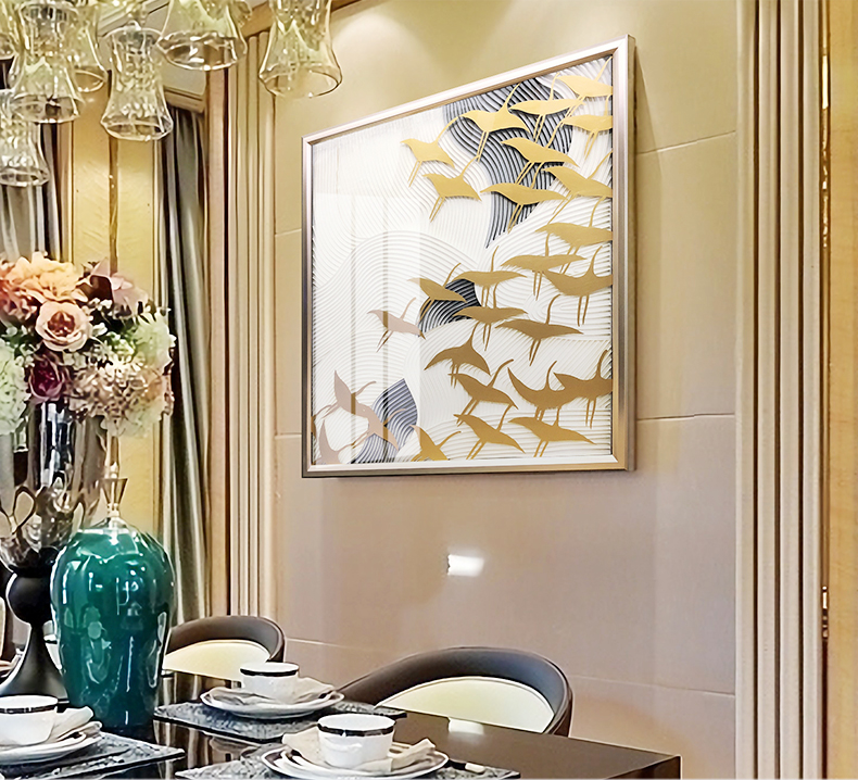 新品輕奢玄關(guān)掛畫 實(shí)物畫 客廳樣板房裝飾畫 方形純手繪油畫 歸去來兮