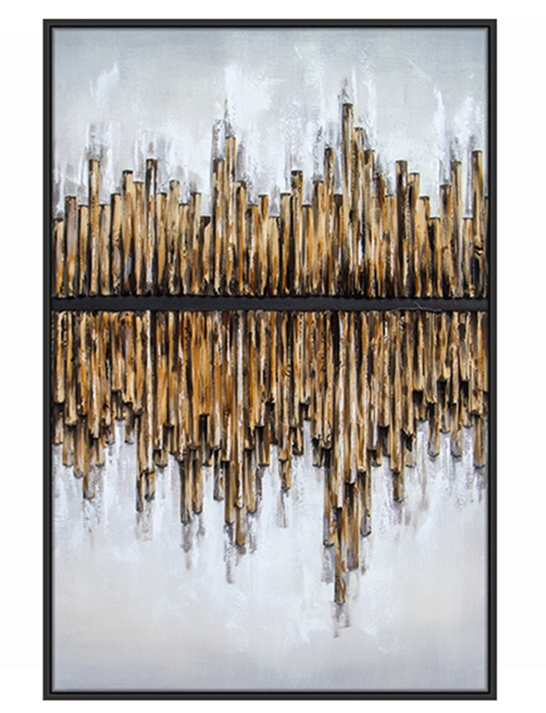 抽象客廳裝飾畫 臥室原創(chuàng)手繪實(shí)物畫 走廊過道環(huán)保PS框掛畫 倒影2