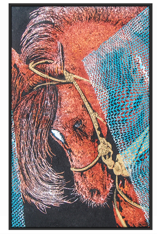 現(xiàn)代創(chuàng)意簡(jiǎn)約客廳裝飾畫(huà) 臥室原創(chuàng)手繪砂巖立體畫(huà) 餐廳環(huán)保PS框掛畫(huà) 駿馬2