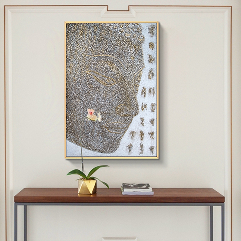 現(xiàn)代創(chuàng)意客廳裝飾畫 臥室原創(chuàng)手繪砂巖立體畫 餐廳環(huán)保PS框掛畫 側臉